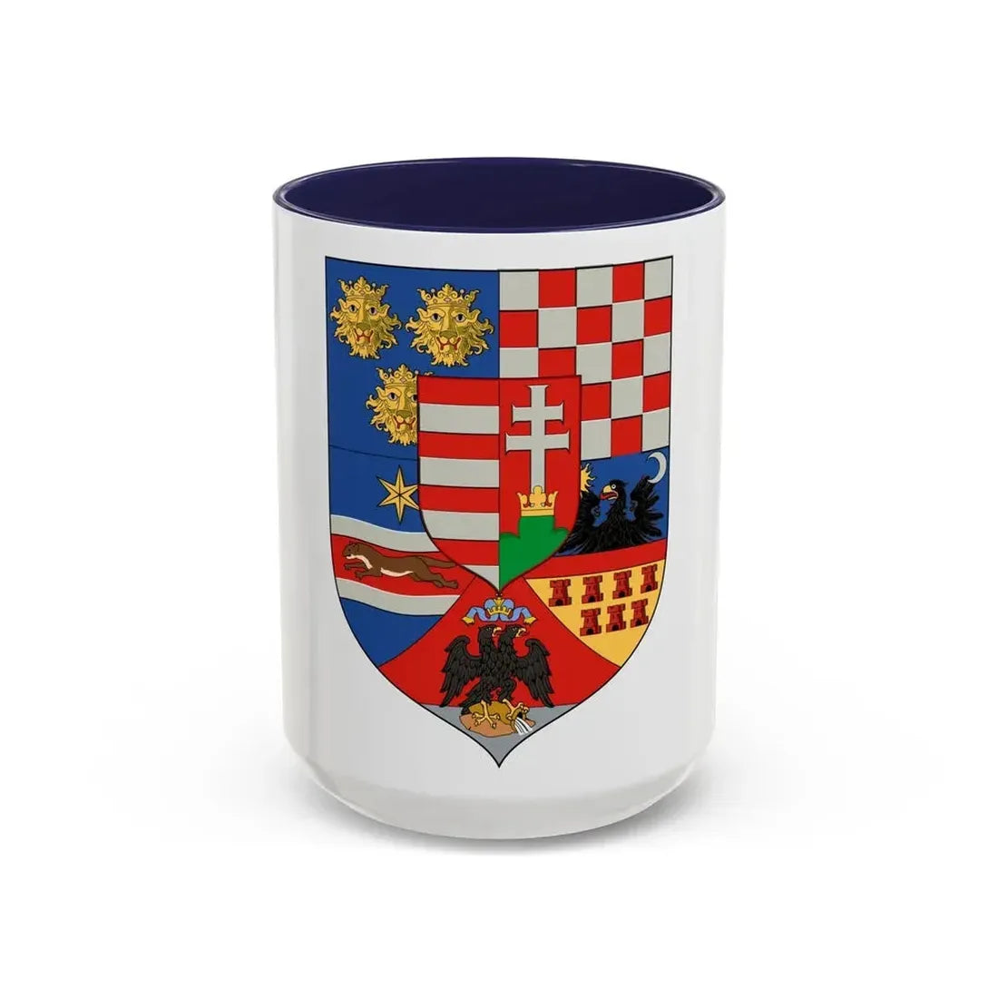 Hungary Country History Mid (1867) - Accent Coffee Mug 15oz Navy - Go Mug Yourself