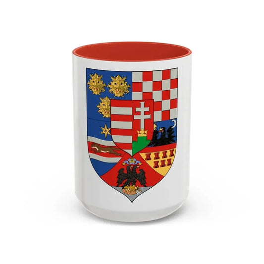 Hungary Country History Mid (1867) - Accent Coffee Mug 15oz Red - Go Mug Yourself