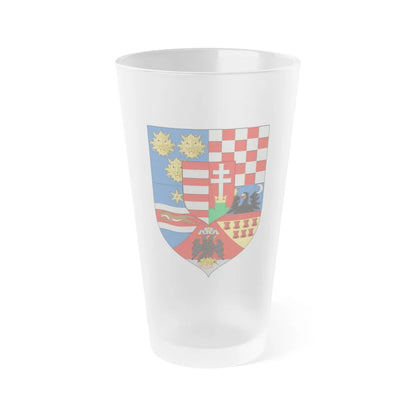 Hungary Country History Mid (1867) - Frosted Pint Glass 16oz-16oz-Frosted-Go Mug Yourself