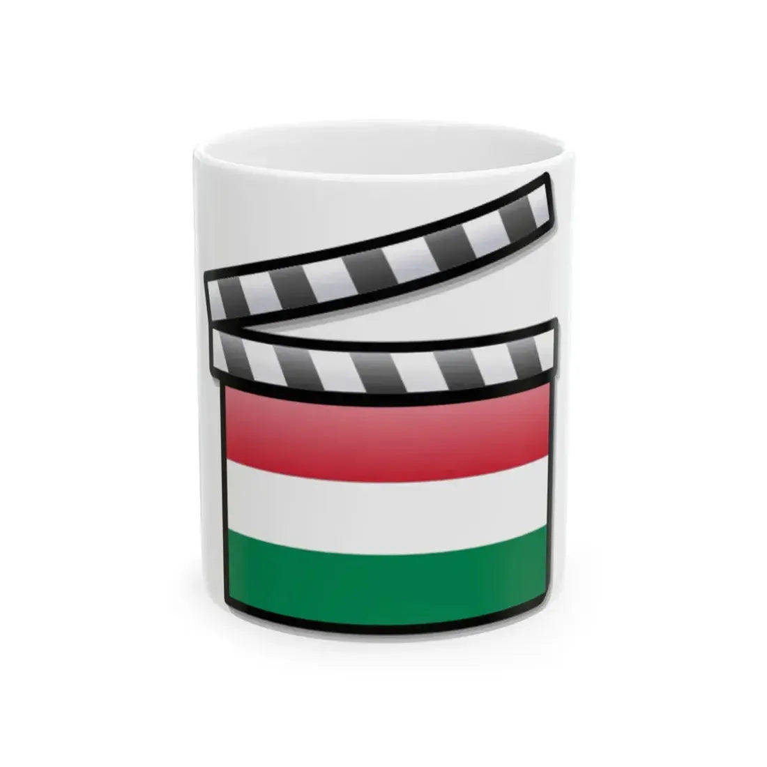 Hungary film clapperboard (Hungary) White Coffee Mug 11oz - Go Mug Yourself
