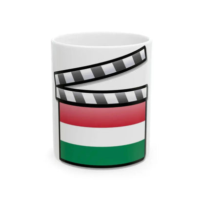 Hungary film clapperboard (Hungary) White Coffee Mug 11oz - Go Mug Yourself