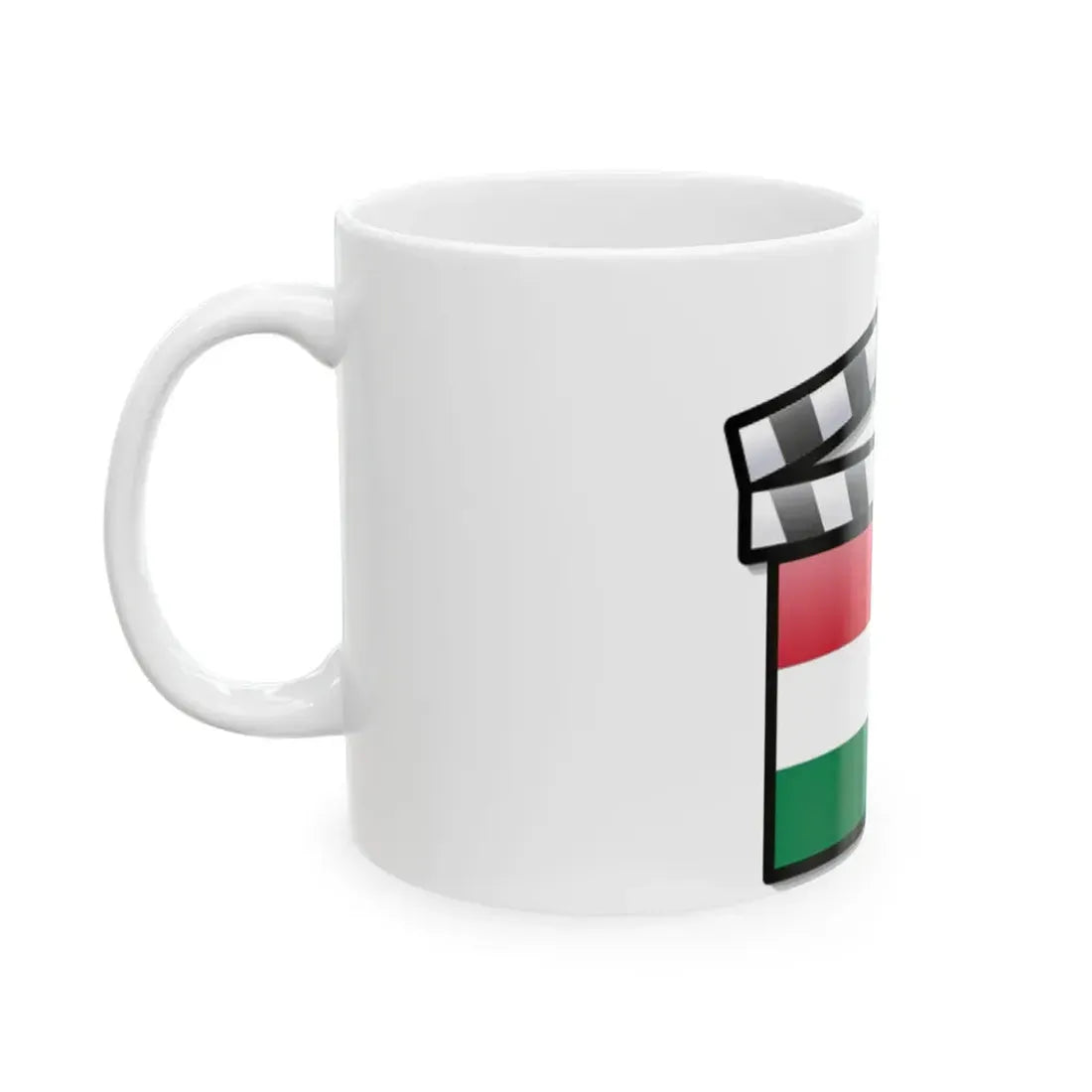Hungary film clapperboard (Hungary) White Coffee Mug - Go Mug Yourself