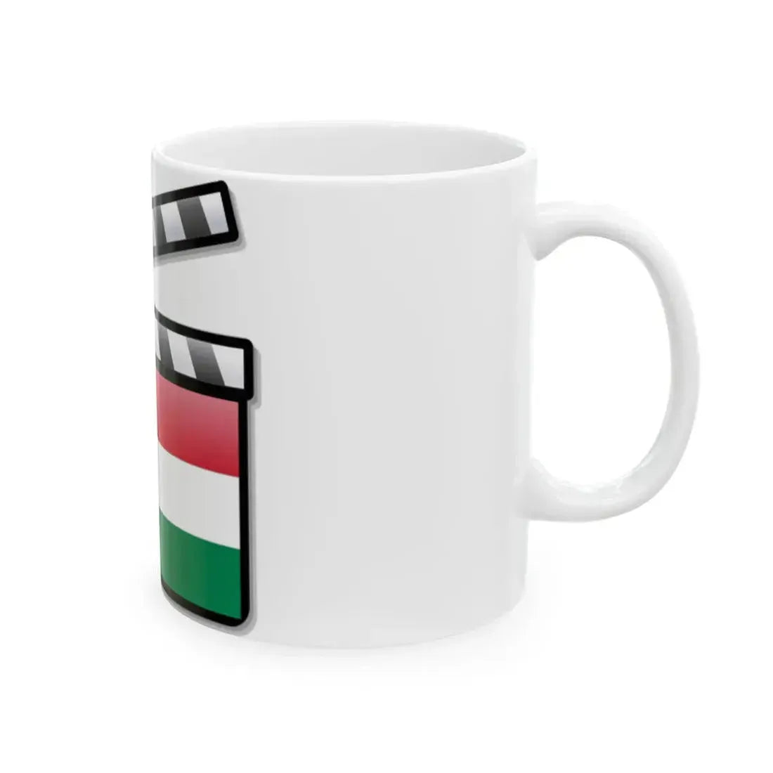 Hungary film clapperboard (Hungary) White Coffee Mug - Go Mug Yourself
