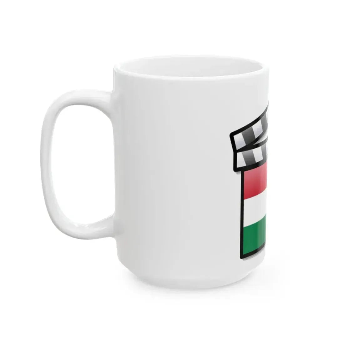 Hungary film clapperboard (Hungary) White Coffee Mug - Go Mug Yourself
