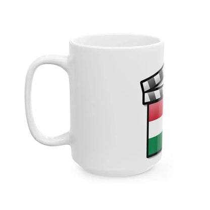 Hungary film clapperboard (Hungary) White Coffee Mug - Go Mug Yourself
