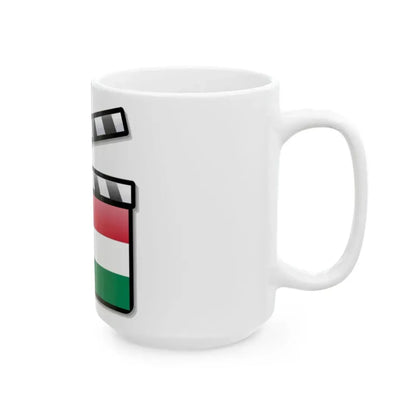 Hungary film clapperboard (Hungary) White Coffee Mug - Go Mug Yourself
