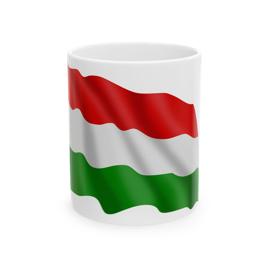 Hungary-flag (Hungary) White Coffee Mug-11oz-Go Mug Yourself