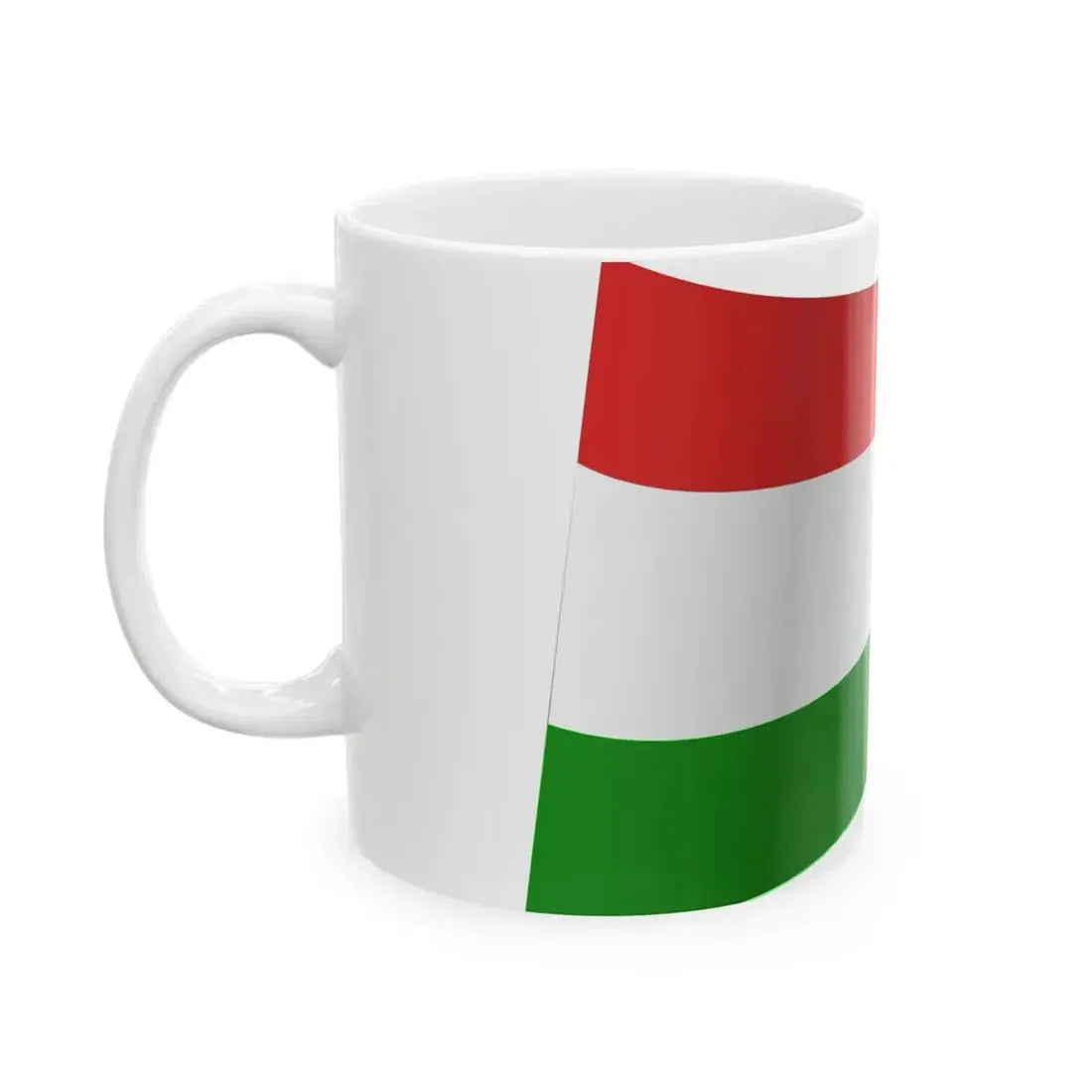Hungary Flag - iconic waving (Hungary) White Coffee Mug - Go Mug Yourself