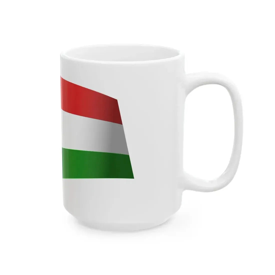 Hungary Flag - iconic waving (Hungary) White Coffee Mug - Go Mug Yourself