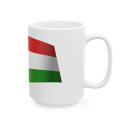 Hungary Flag - iconic waving (Hungary) White Coffee Mug - Go Mug Yourself