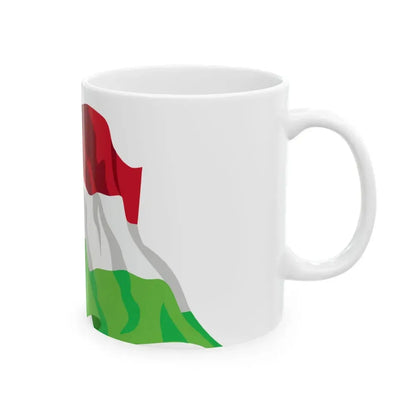 Hungary flag waving icon (Hungary) White Coffee Mug - Go Mug Yourself