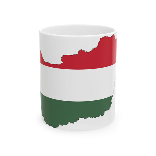 Hungary-Flagmap (Hungary) White Coffee Mug-11oz-Go Mug Yourself
