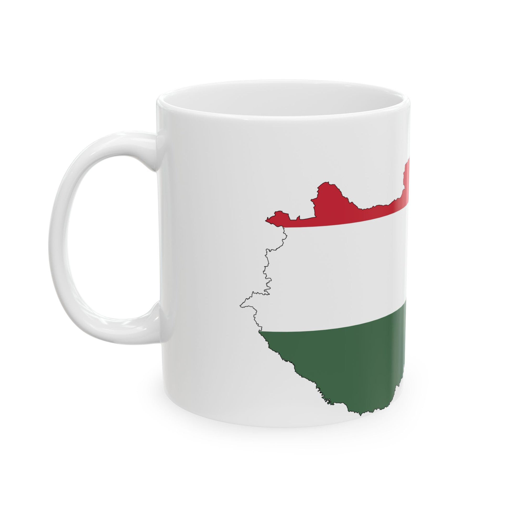 Hungary-Flagmap (Hungary) White Coffee Mug-Go Mug Yourself