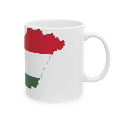 Hungary-Flagmap (Hungary) White Coffee Mug - Go Mug Yourself