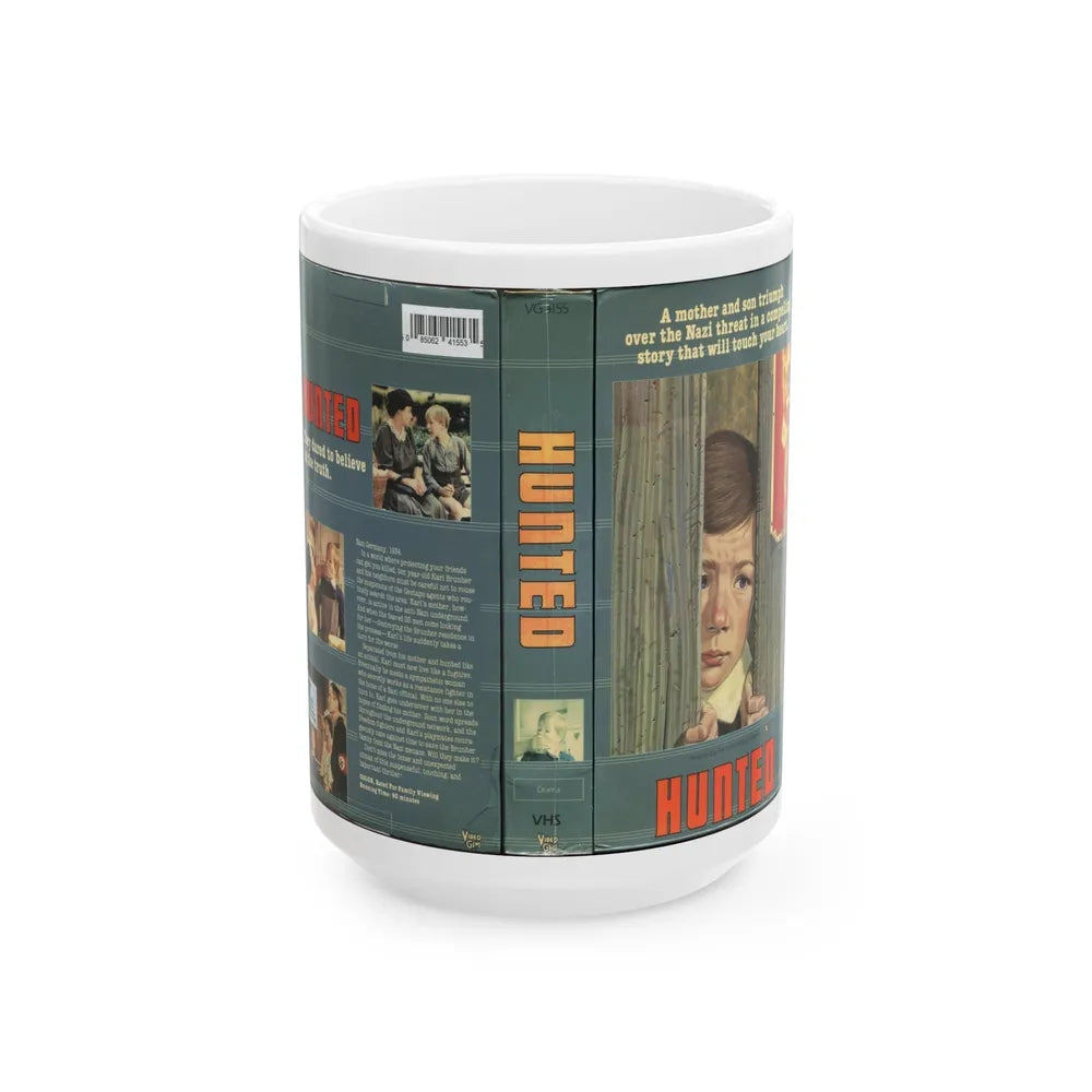 HUNTED NAZIPLOITATION (VHS COVER) - White Coffee Mug-15oz-Go Mug Yourself