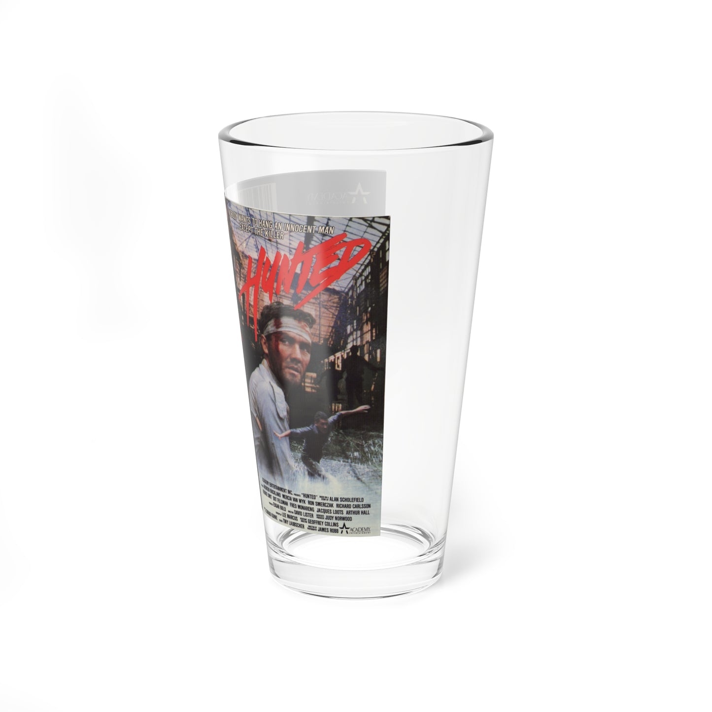 HUNTED (VHS COVER) Pint Glass 16oz-Go Mug Yourself