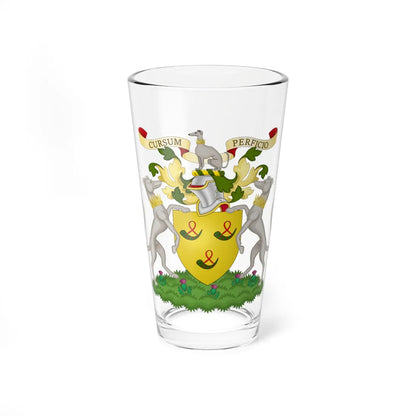 Hunter of Hunterston coat of arms (Scotland) (Coat of Arms) Pint Glass 16oz 16oz - Go Mug Yourself
