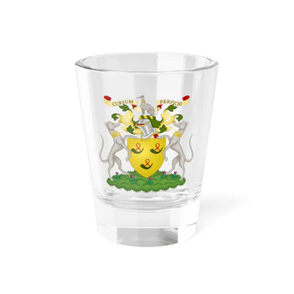 Hunter of Hunterston coat of arms (Scotland) (Coat of Arms) Shot Glass 1.5oz 1.5oz - Go Mug Yourself