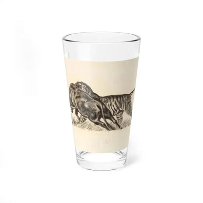 Hunter's Choice, Trapped, and Other Wildlife Illustration 1 - Pint Glass 16oz 16oz - Go Mug Yourself