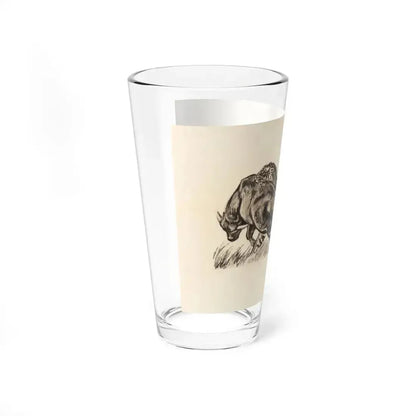 Hunter's Choice, Trapped, and Other Wildlife Illustration 1 - Pint Glass 16oz - Go Mug Yourself