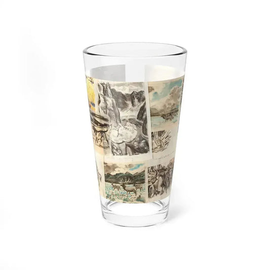 Hunter's Choice, Trapped, and Other Wildlife Illustration 3 - Pint Glass 16oz 16oz - Go Mug Yourself