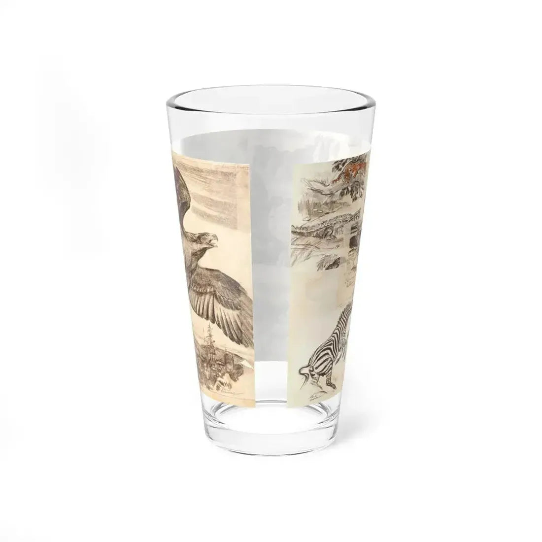 Hunter's Choice, Trapped, and Other Wildlife Illustration 3 - Pint Glass 16oz - Go Mug Yourself