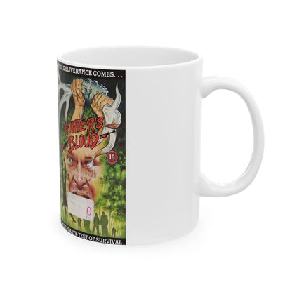 HUNTERS BLOOD (VHS COVER) - White Coffee Mug-Go Mug Yourself