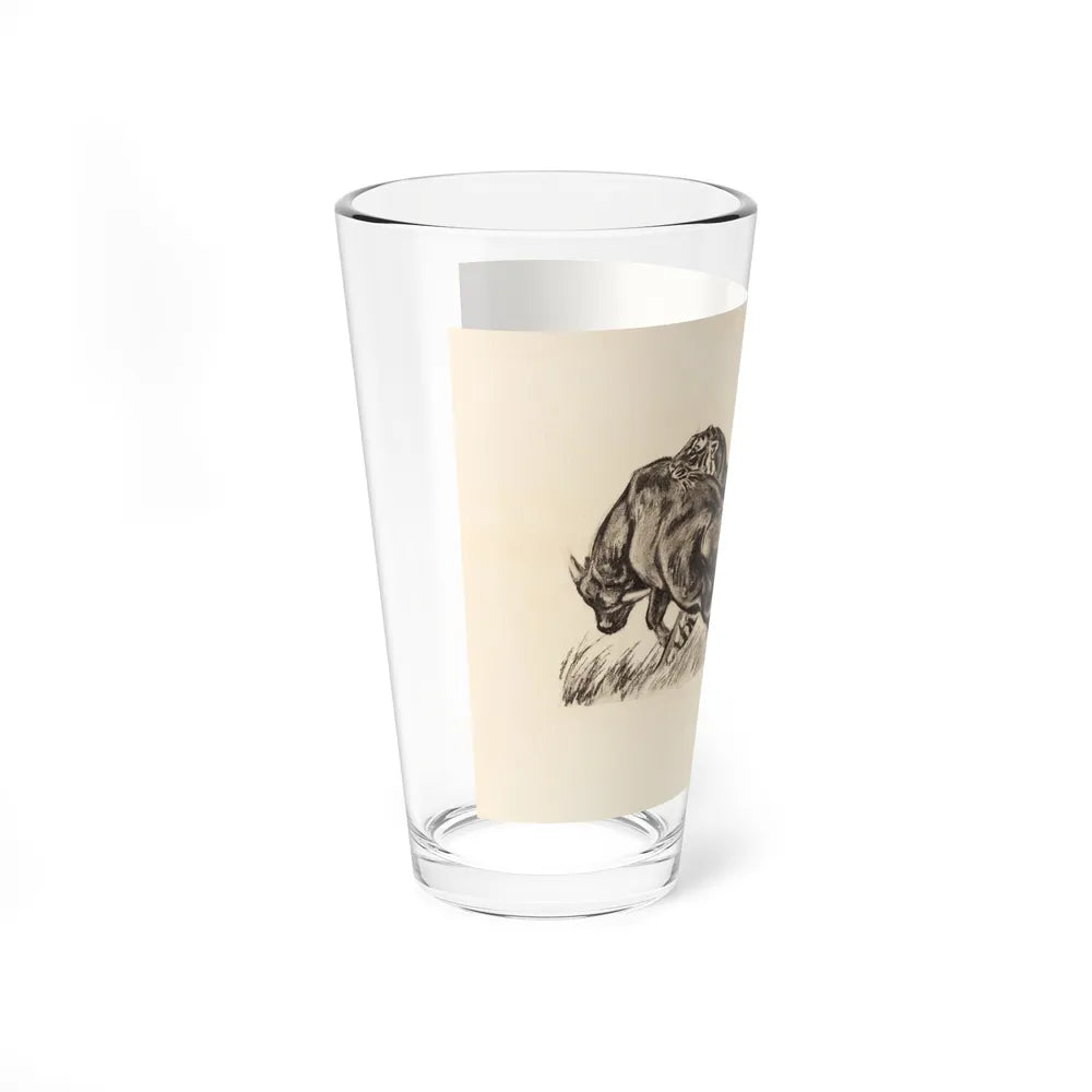 Hunter's Choice, Trapped, and Other Wildlife Illustration 1 - Pint Glass 16oz-Go Mug Yourself