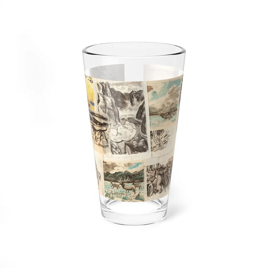 Hunter's Choice, Trapped, and Other Wildlife Illustration 3 - Pint Glass 16oz-16oz-Go Mug Yourself