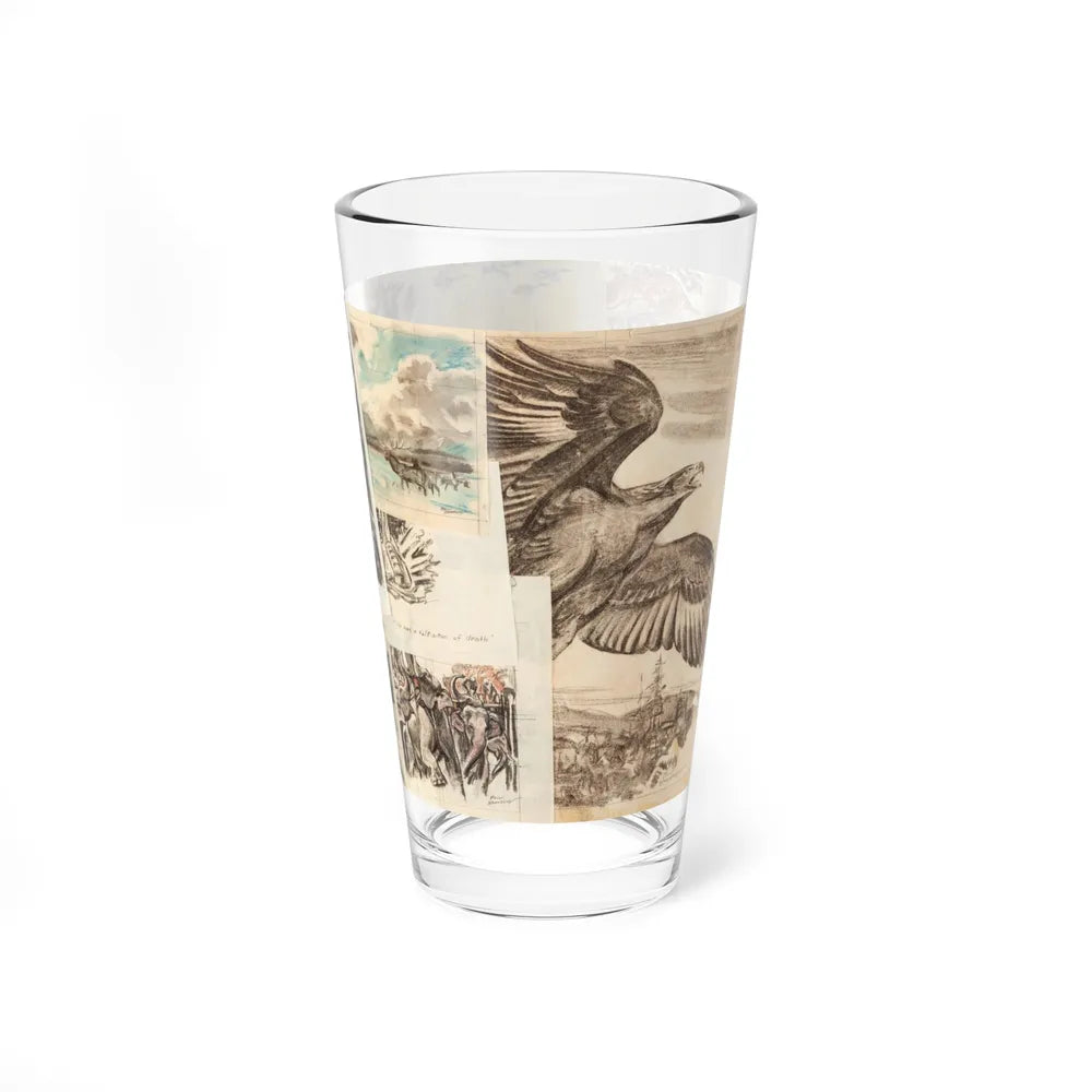 Hunter's Choice, Trapped, and Other Wildlife Illustration 3 - Pint Glass 16oz-Go Mug Yourself