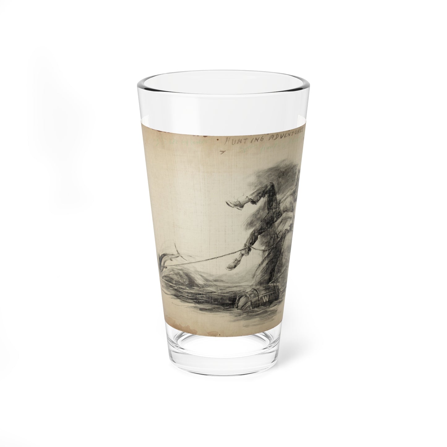 Hunting Adventures Spring Men's Magazine Illustration - Pint Glass 16oz-16oz-Go Mug Yourself