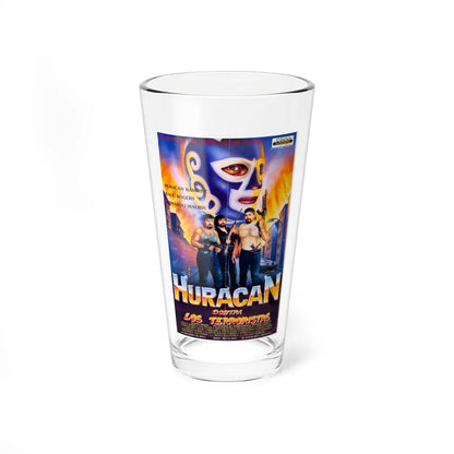 HURACAN VS THE TERRORISTS 1989 Movie Poster - Pint Glass 16oz-16oz-Go Mug Yourself