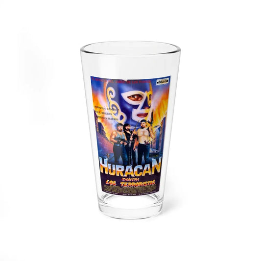 HURACAN VS THE TERRORISTS 1989 Movie Poster - Pint Glass 16oz 16oz - Go Mug Yourself