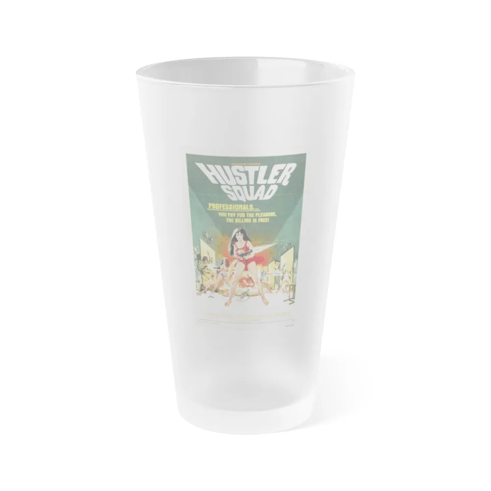 HUSTLER SQUAD 1975 Movie Poster - Frosted Pint Glass 16oz-16oz-Frosted-Go Mug Yourself