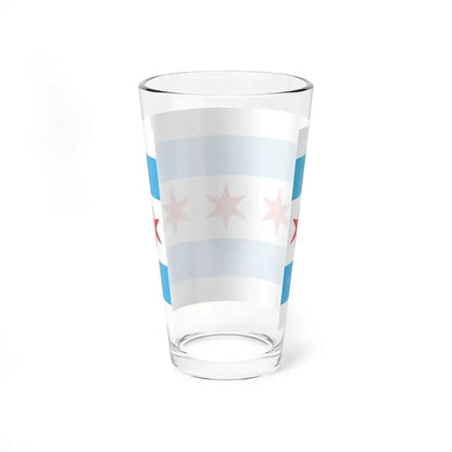 Hypothetical flag of Chicago Illinois (United States) Pint Glass 16oz - Go Mug Yourself
