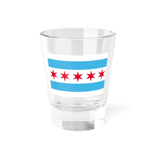 Hypothetical flag of Chicago Illinois (United States) Shot Glass 1.5oz 1.5oz - Go Mug Yourself