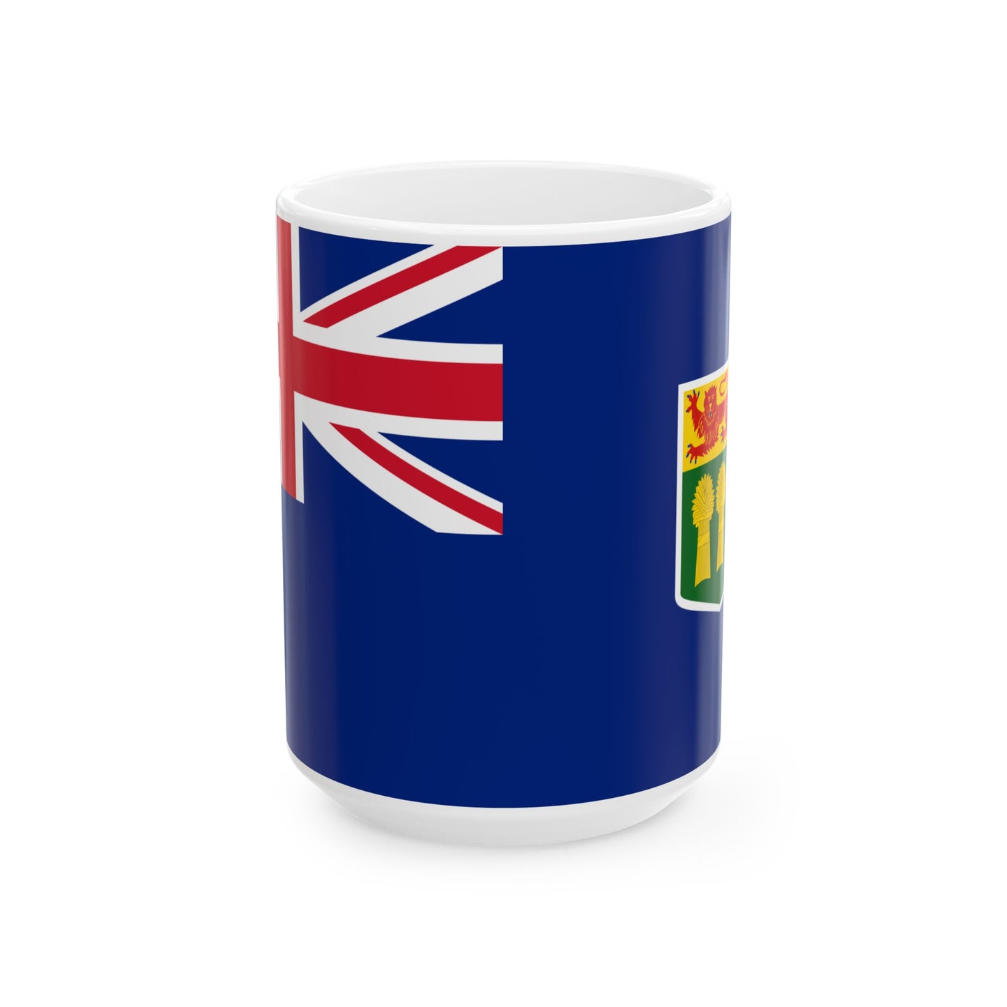 Hypothetical Saskatchewan Blue Ensign (Canada) White Coffee Mug-15oz-Go Mug Yourself