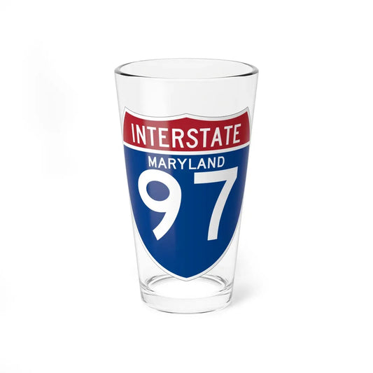 I-00 state template (Maryland) (Road Sign) Pint Glass 16oz 16oz - Go Mug Yourself