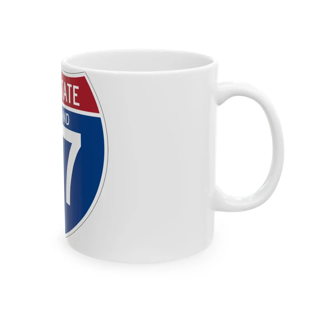 I-00 state template (Maryland) (Road Sign) White Coffee Mug - Go Mug Yourself