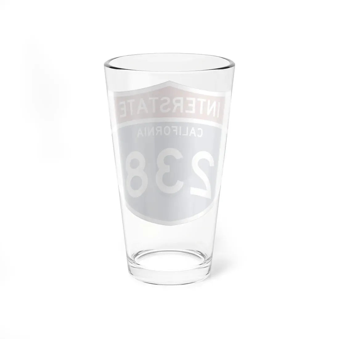 I-000 1961 template (California) (Road Sign) Pint Glass 16oz - Go Mug Yourself