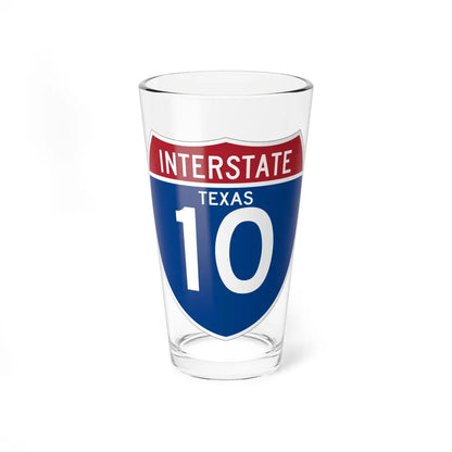 I-10 TX (Texas) (Road Sign) Pint Glass 16oz 16oz - Go Mug Yourself