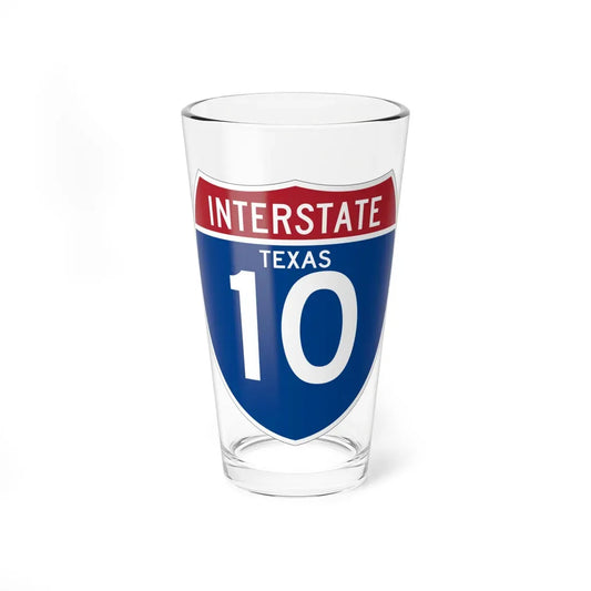 I-10 TX (Texas) (Road Sign) Pint Glass 16oz 16oz - Go Mug Yourself