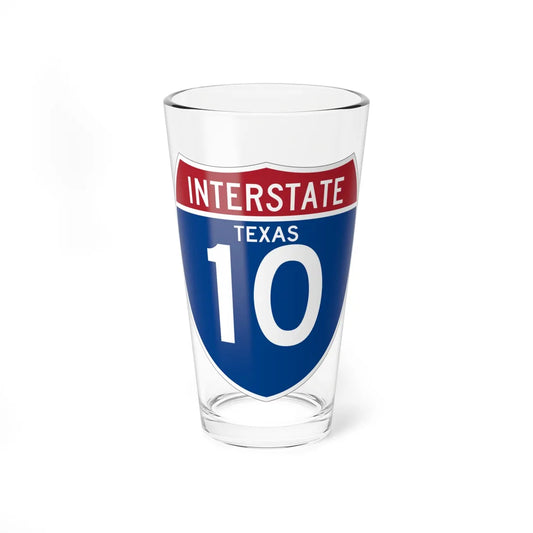 I-10 TX (Texas) (Road Sign) Pint Glss 16oz 16oz - Go Mug Yourself