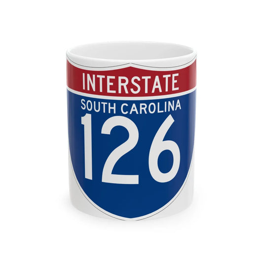 I-126 SC (South Carolina) (Road Sign) White Coffee Mug 11oz - Go Mug Yourself