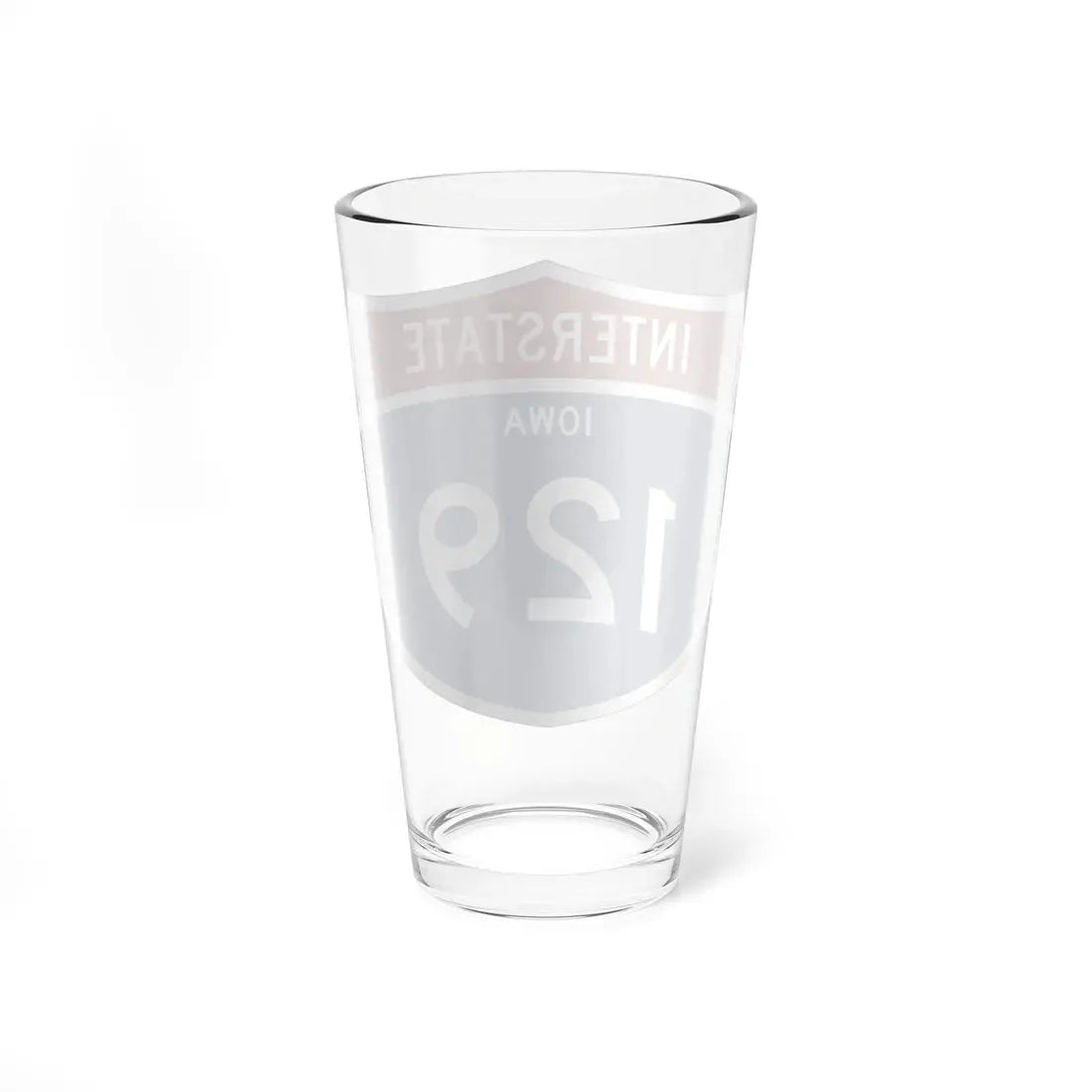 I-129 IA 1961 (Iowa) (Road Sign) Pint Glass 16oz - Go Mug Yourself