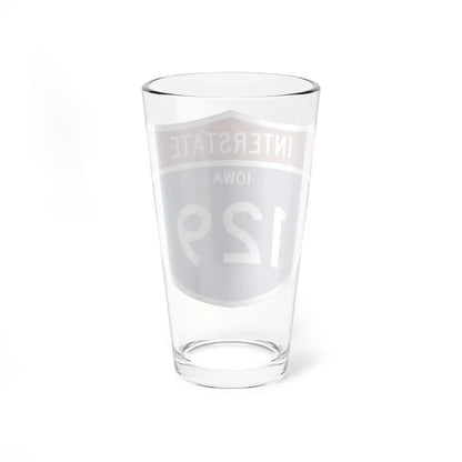 I-129 IA 1961 (Iowa) (Road Sign) Pint Glass 16oz - Go Mug Yourself