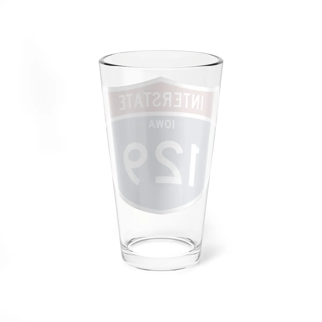 I-129 IA 1961 (Iowa) (Road Sign) Pint Glss 16oz - Go Mug Yourself
