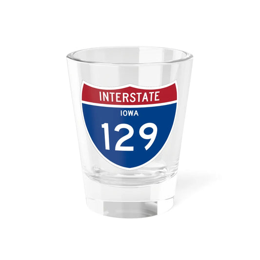 I-129 IA 1961 (Iowa) (Road Sign) Shot Glass 1.5oz 1.5oz - Go Mug Yourself