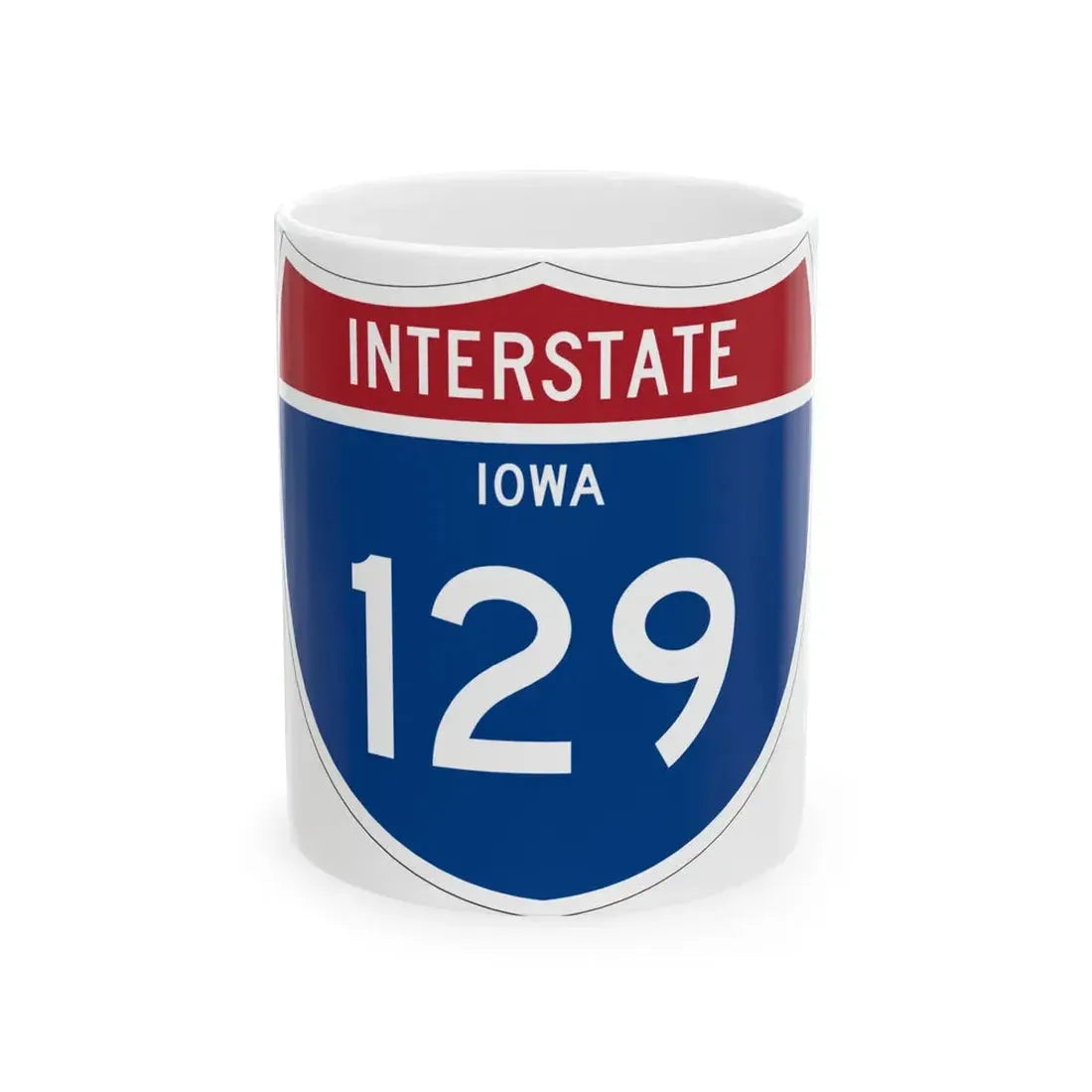 I-129 IA 1961 (Iowa) (Road Sign) White Coffee Mug 11oz - Go Mug Yourself