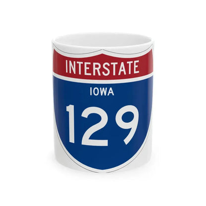 I-129 IA 1961 (Iowa) (Road Sign) White Coffee Mug 11oz - Go Mug Yourself